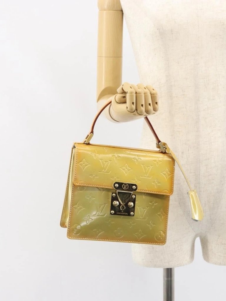 Louis Vuitton Monogram Vernis Spring Street Hand Bag Gris M91029 Lv Auth Gh1569